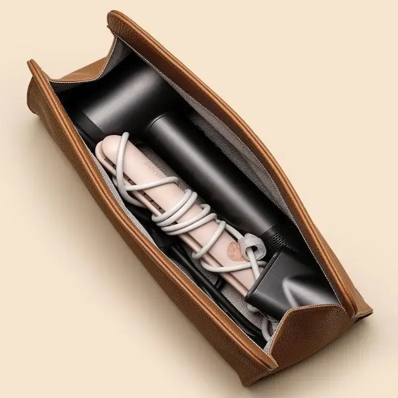 Pochette de rangement en cuir PU pour sèche-cheveux avec fermeture magnétique slide 3