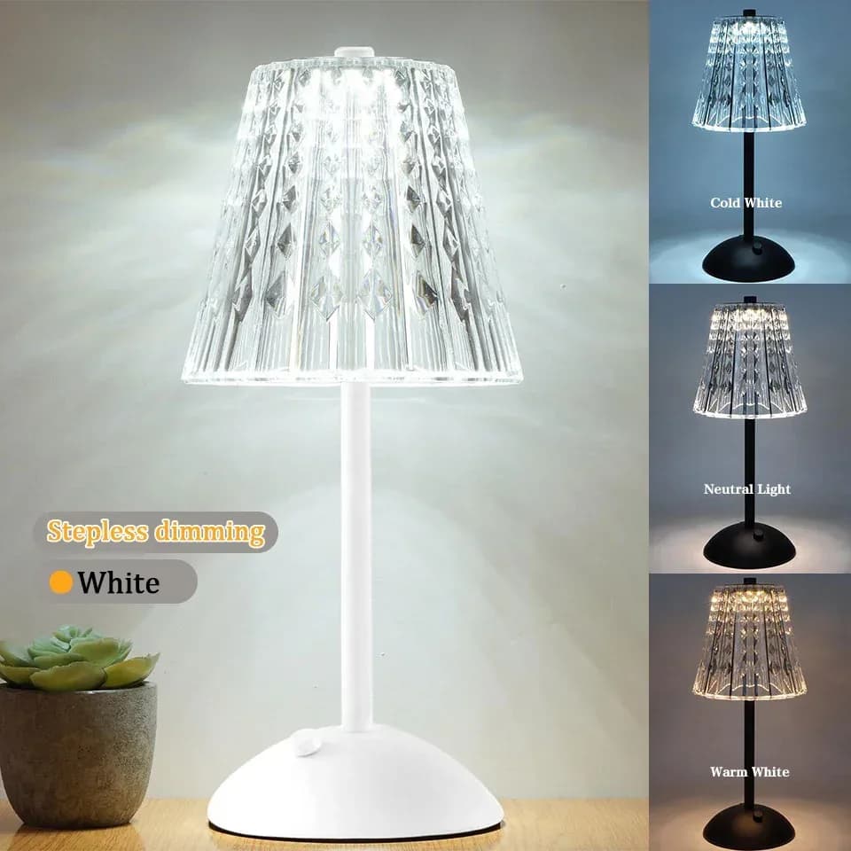 Lampe de table LED rechargeable avec variateur tactile slide 7