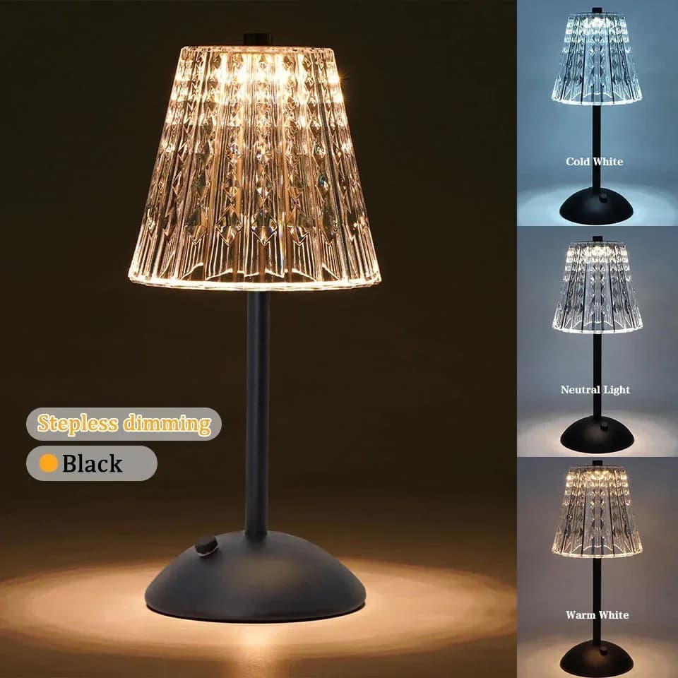 Lampe de table LED rechargeable avec variateur tactile slide 8
