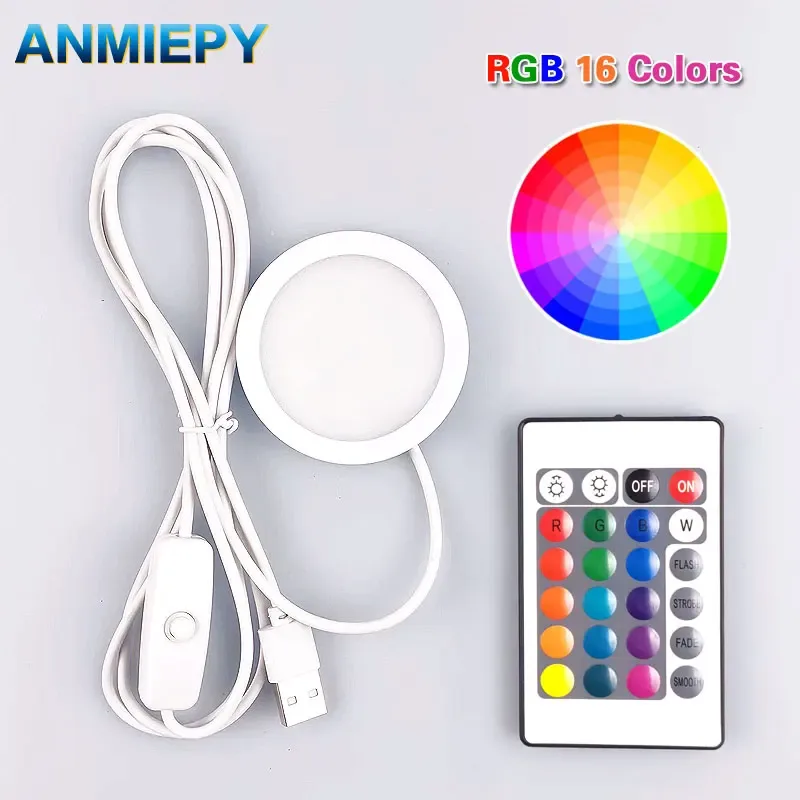 Projecteur LED USB RGB Ultra-plat avec Télécommande pour Vitrine et Cave à Vin