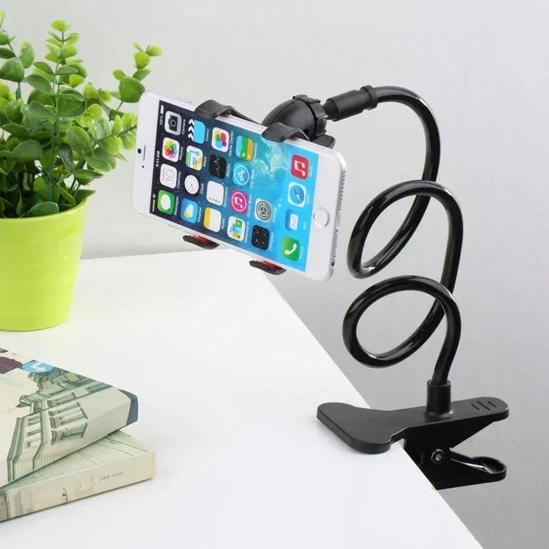 Support de téléphone universel à col de cygne flexible pour lit et bureau