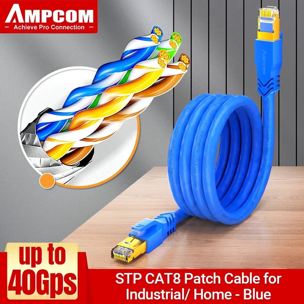 Câble Ethernet AMPCOM CAT8 40Gbps 2000MHz SFTP LSZH RJ45 slide 10