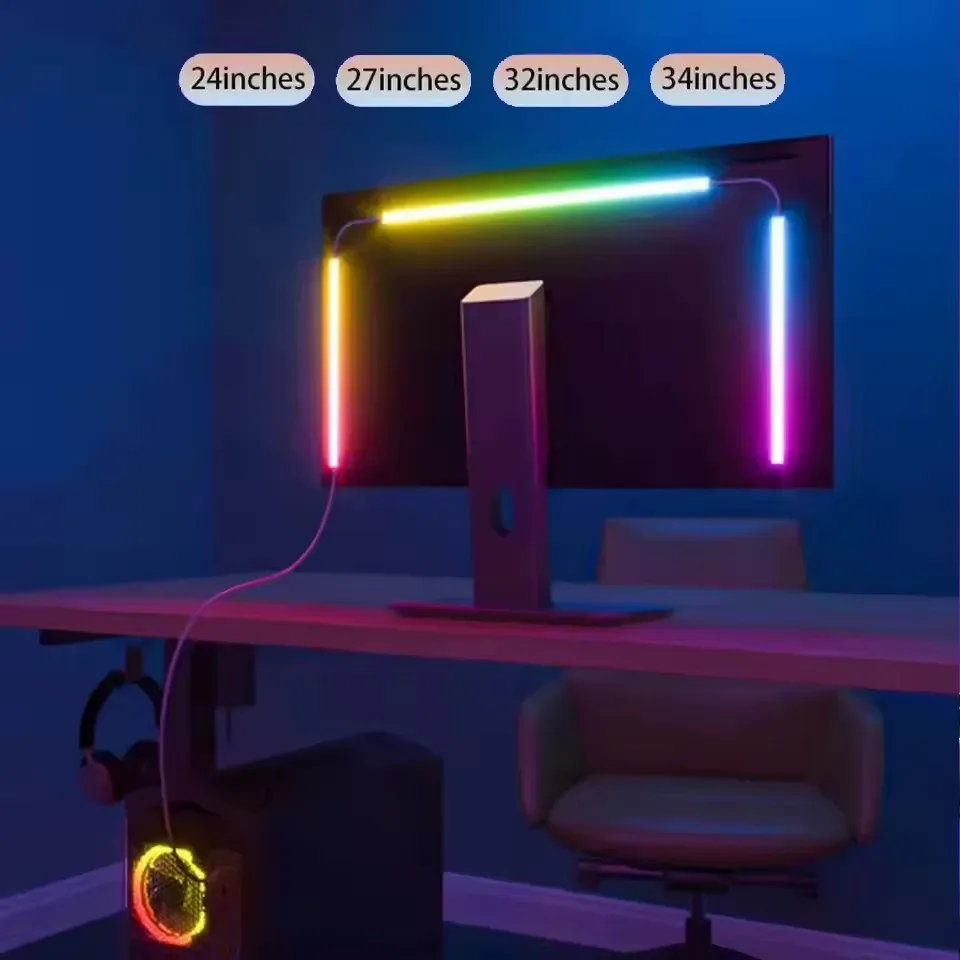 Rétroéclairage LED pour moniteur PC 24-34 pouces avec synchronisation musicale - Image 5