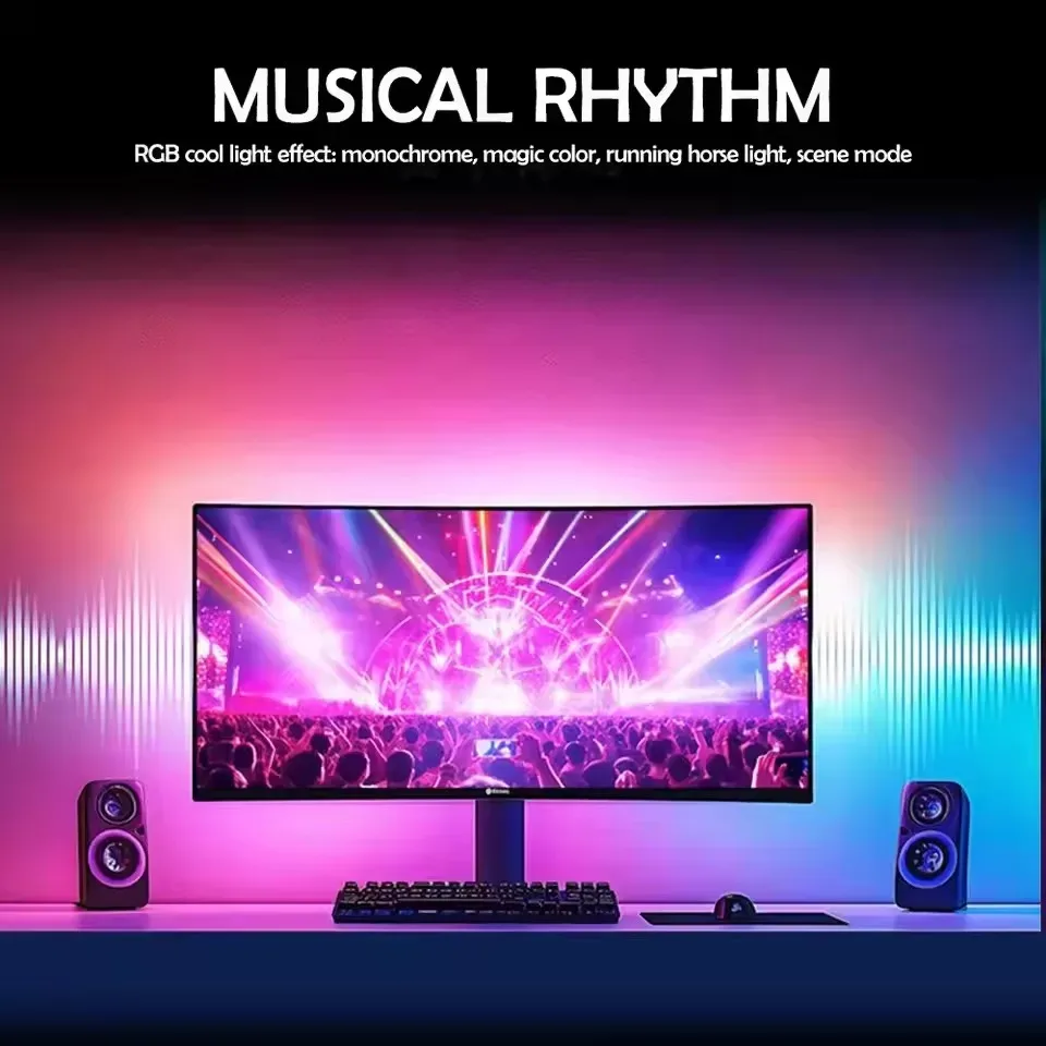 Rétroéclairage LED pour moniteur PC 24-34 pouces avec synchronisation musicale - Image 3