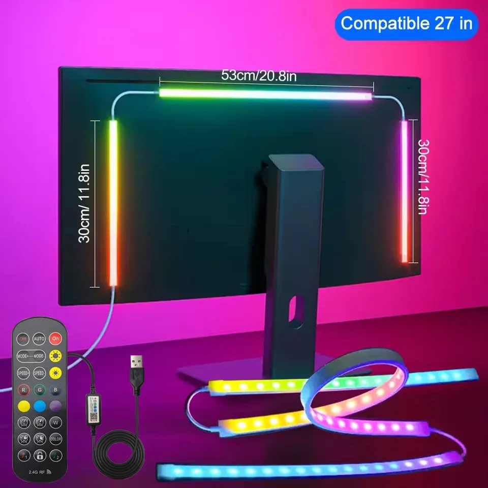Rétroéclairage LED pour moniteur PC 24-34 pouces avec synchronisation musicale slide 7