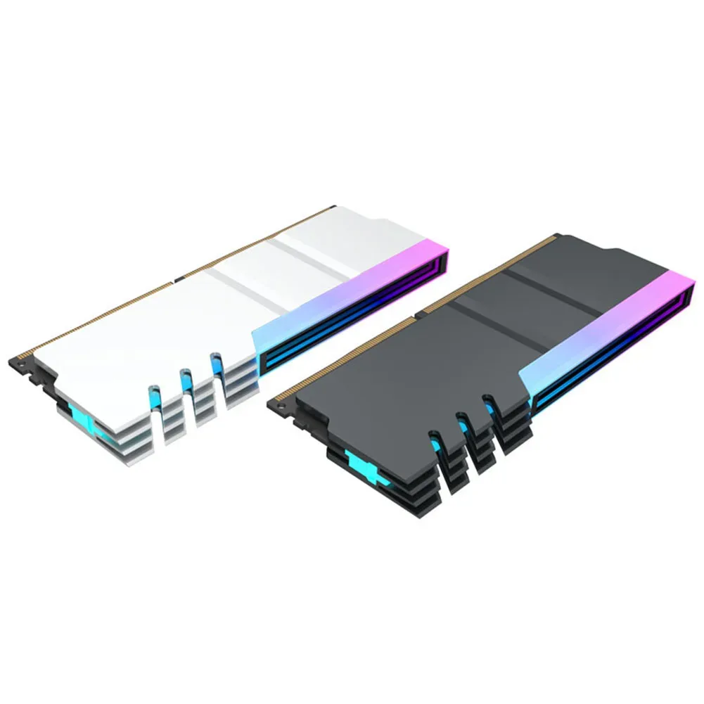 Dissipateur thermique ARGB pour RAM DDR4/DDR5 en alliage d'aluminium - Compatible AURA Sync - Image 3