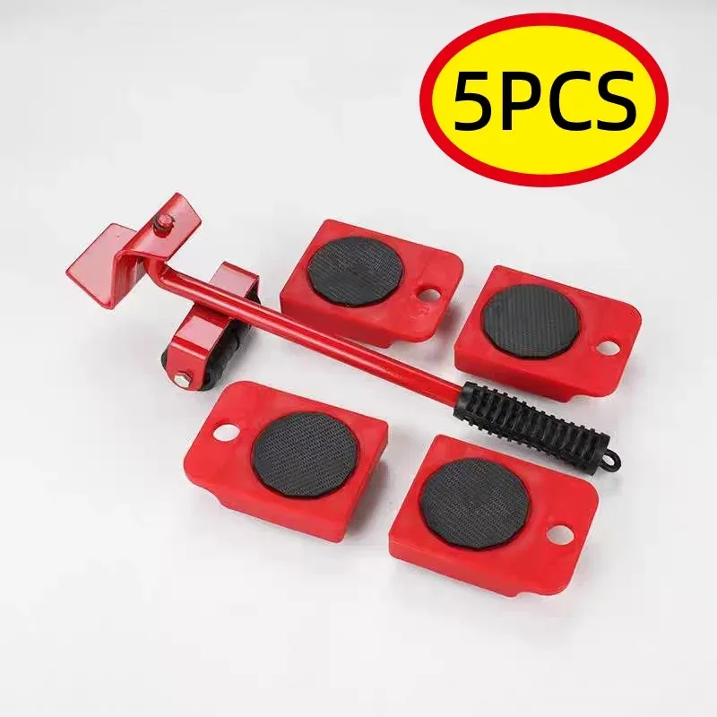 Kit de déplacement de meubles avec levier et supports à roulettes (5 pièces) slide 7