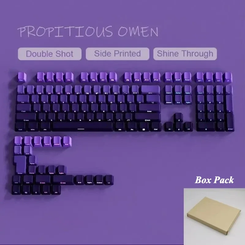 Set de 134 touches PBT Double-Shot - Violet Lavande - Profil OEM - Rétroéclairé slide 24