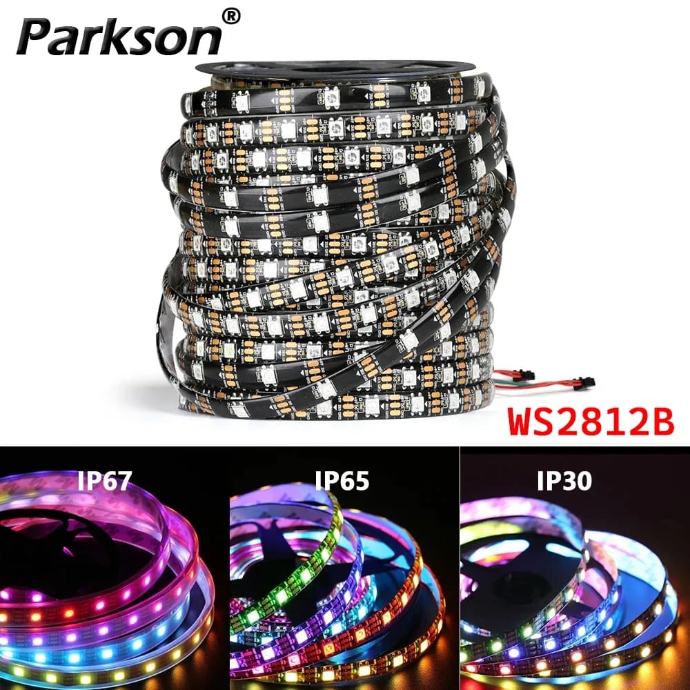 Ruban LED RGBIC Adressable WS2812B 5V USB - 30/60 LED/m - IP30/IP65/IP67