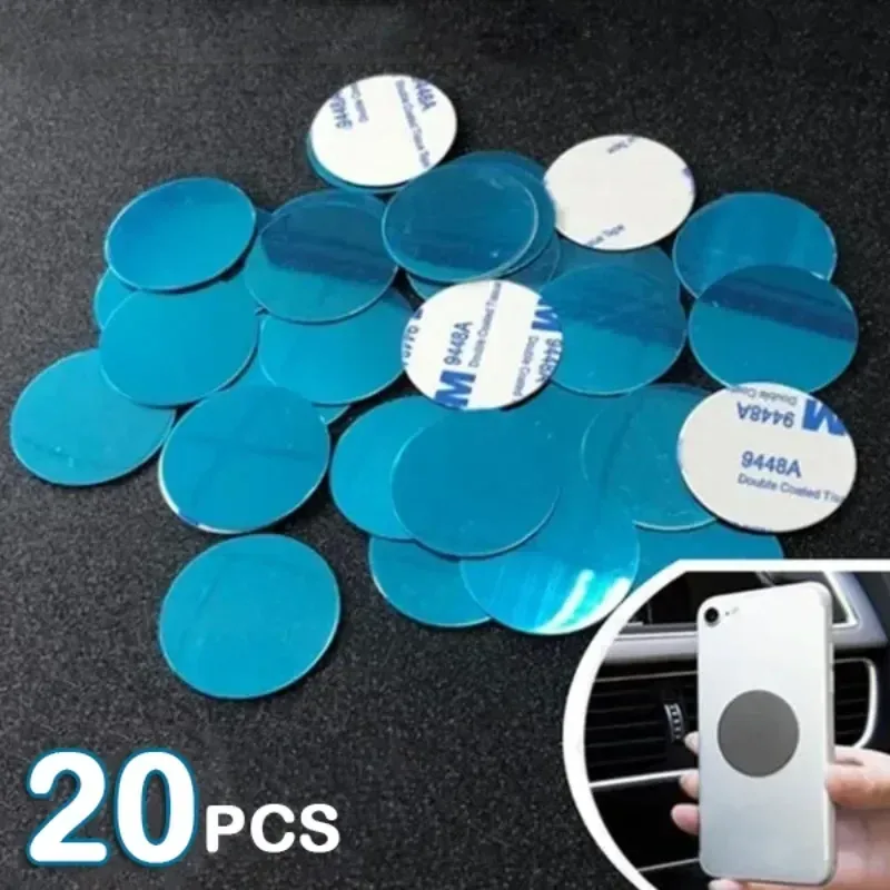 Plaques métalliques adhésives pour support de téléphone magnétique universel - Lot de 1 à 20 pièces