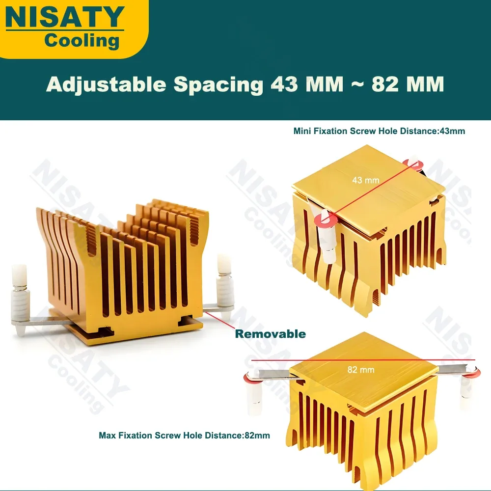 Dissipateur thermique Northbridge en aluminium avec ventilateur 40 mm - Image 4