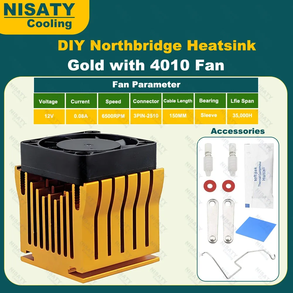 Dissipateur thermique Northbridge en aluminium avec ventilateur 40 mm slide 12