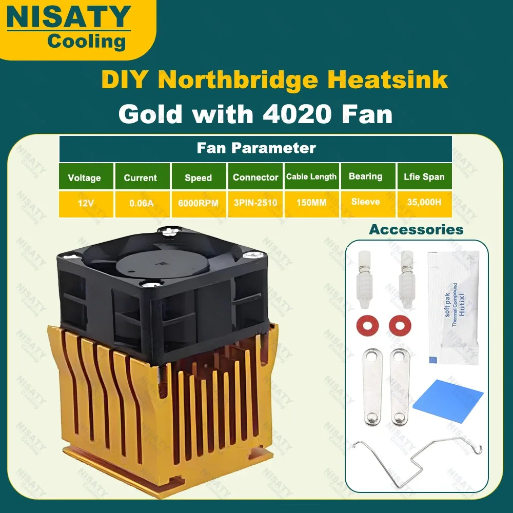 Dissipateur thermique Northbridge en aluminium avec ventilateur 40 mm slide 9