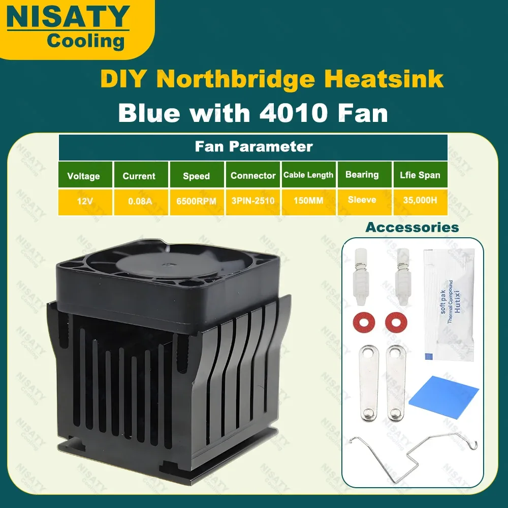 Dissipateur thermique Northbridge en aluminium avec ventilateur 40 mm slide 15