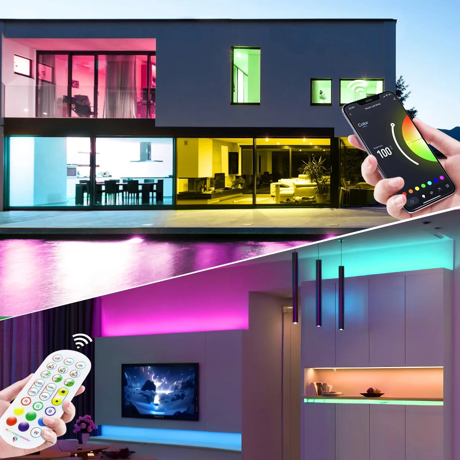 Ruban LED Néon RGB Flexible 5V avec Contrôle App et Synchronisation Musicale - Étanche - Image 4