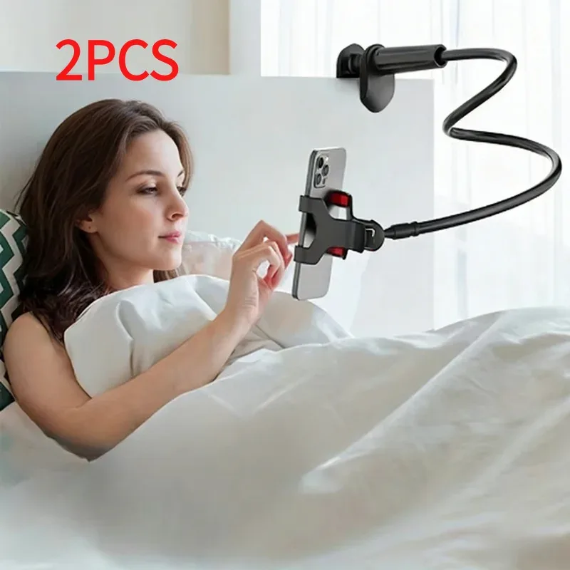 Lot de 2 supports universels à bras flexible pour smartphone (4 à 7 pouces) - Fixation bureau et chevet