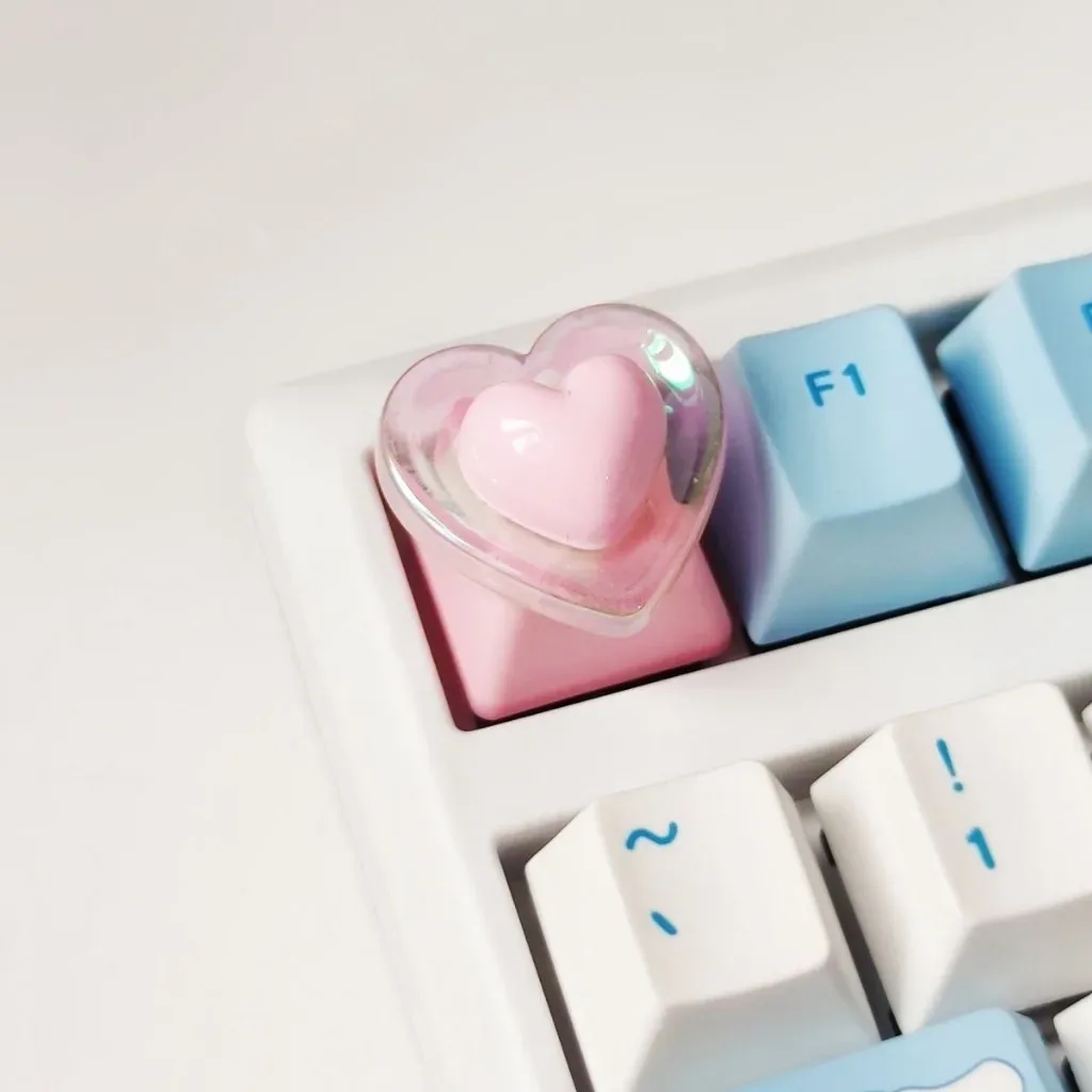 Set de touches pour clavier mécanique - Thème Sirène Rose et Cœurs