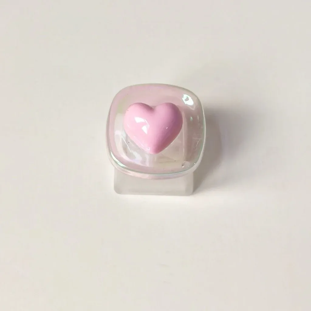 Set de touches pour clavier mécanique - Thème Sirène Rose et Cœurs slide 5
