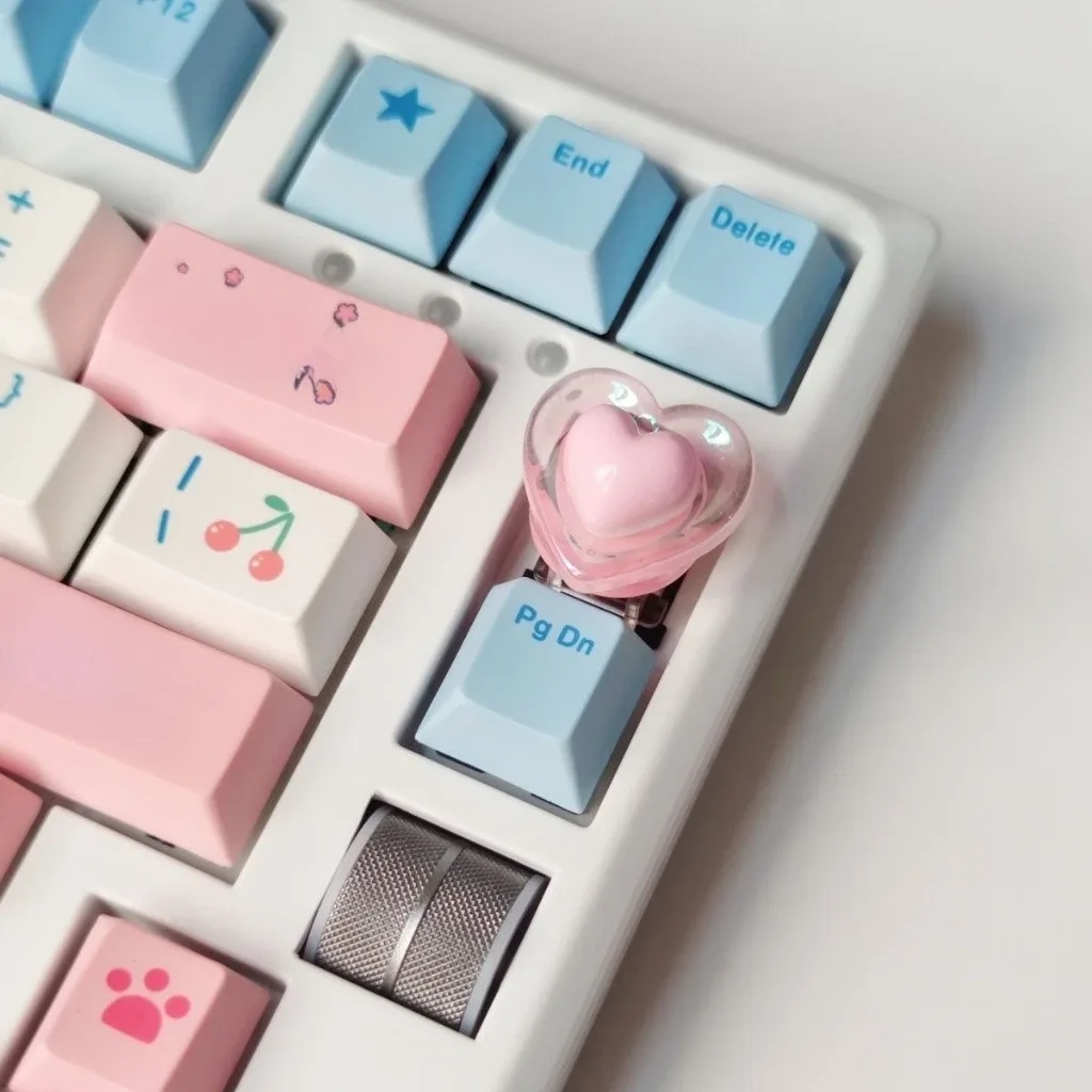 Set de touches pour clavier mécanique - Thème Sirène Rose et Cœurs slide 3