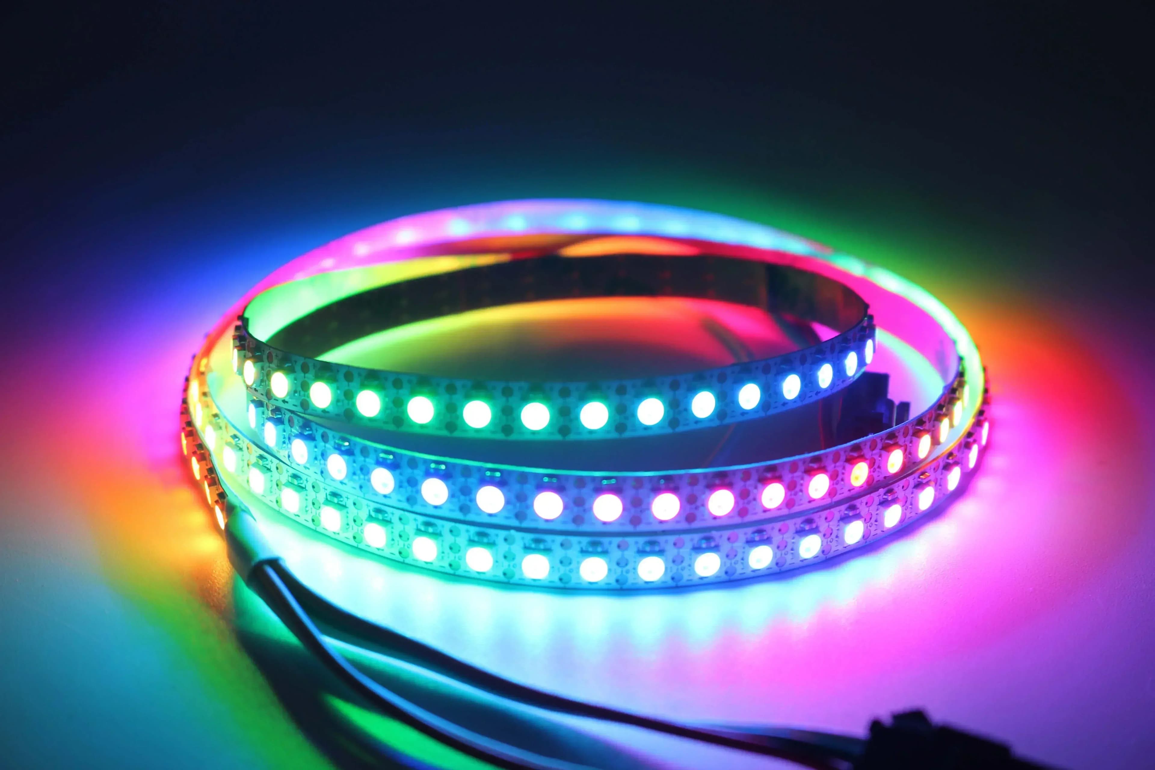 Ruban LED Adressable 3535, WS2812B / SK6812, 5V, 60/144 LEDs/m, 8mm (1m-5m) - Image 3
