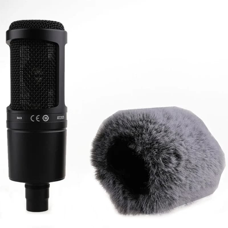 Bonnette anti-vent en fourrure pour microphone AT2020 - Image 3