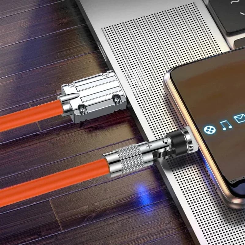 Câble de charge rapide magnétique rotatif 540° 120W (6A), USB vers Type-C et Micro-USB, silicone liquide, 1,5m slide 6