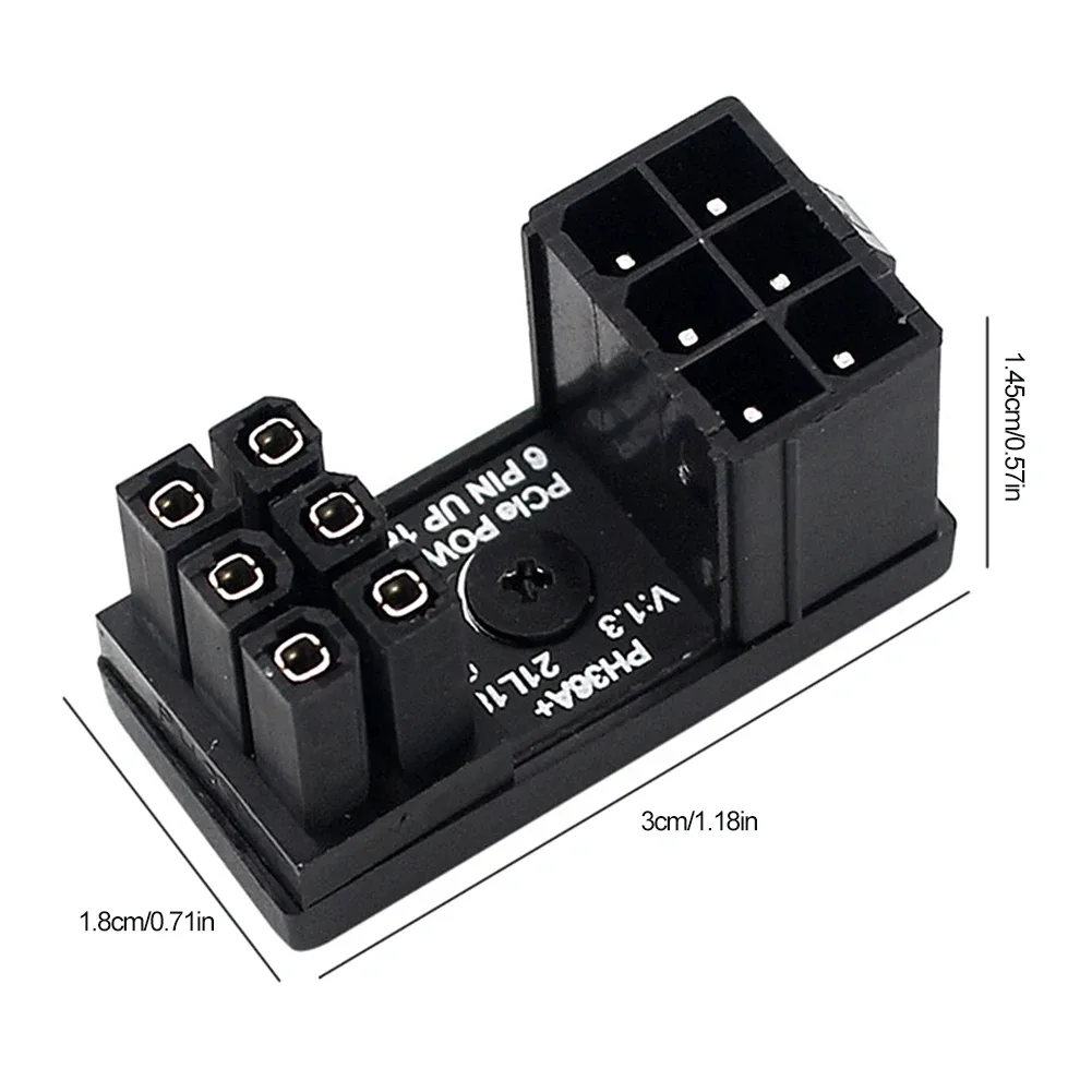 Adaptateur coudé 180° ATX 6/8 broches pour alimentation GPU - Image 6