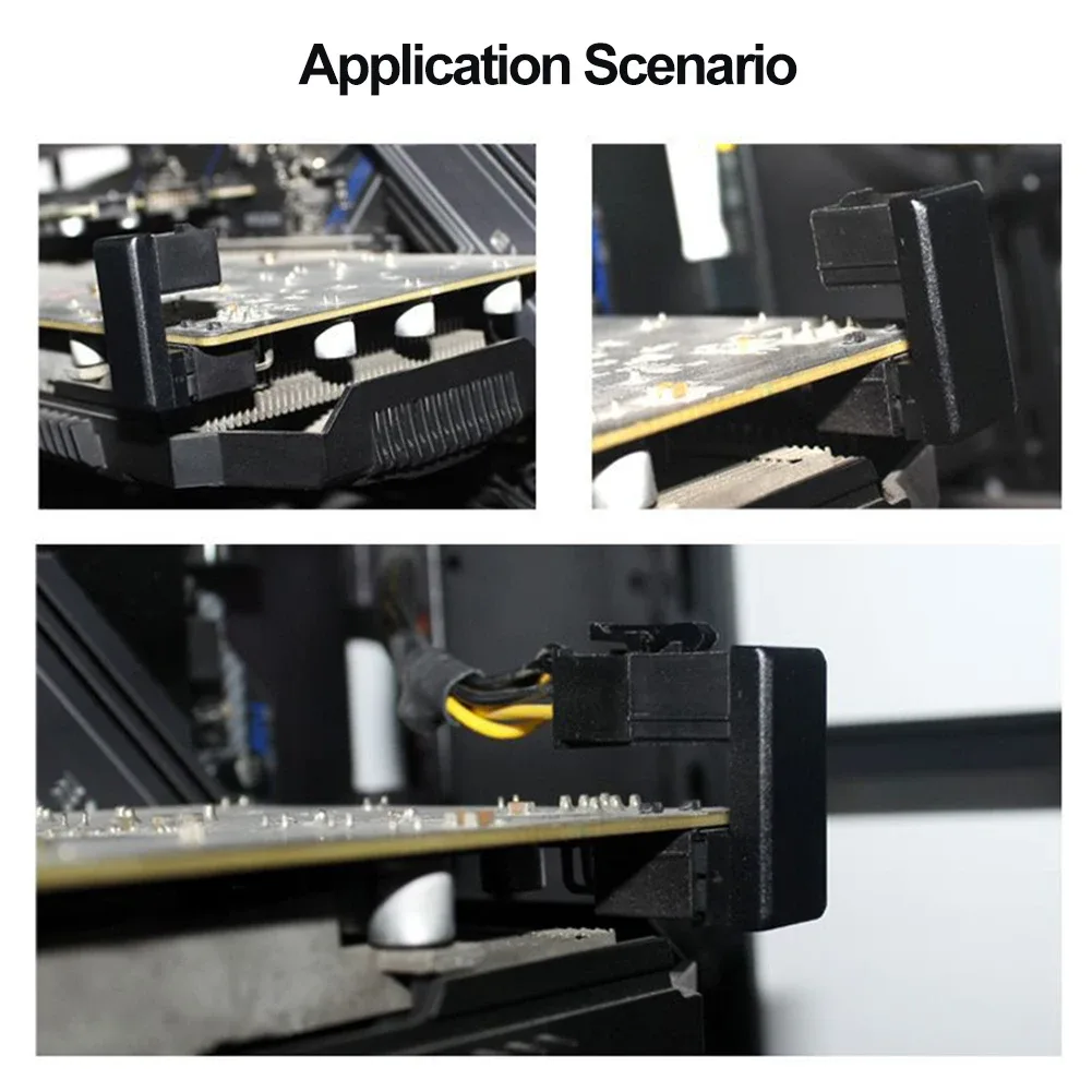 Adaptateur coudé 180° ATX 6/8 broches pour alimentation GPU - Image 2
