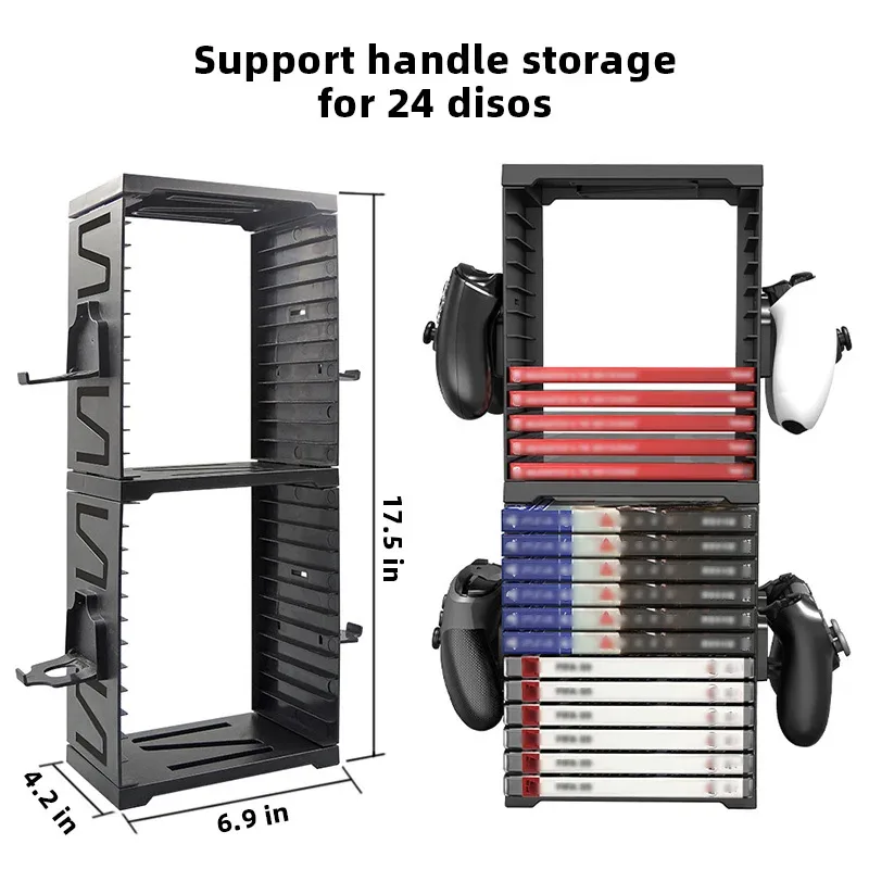 Tour de rangement pour jeux vidéo DATA FROG - Compatible PS5, PS4, Xbox et Switch - Image 5