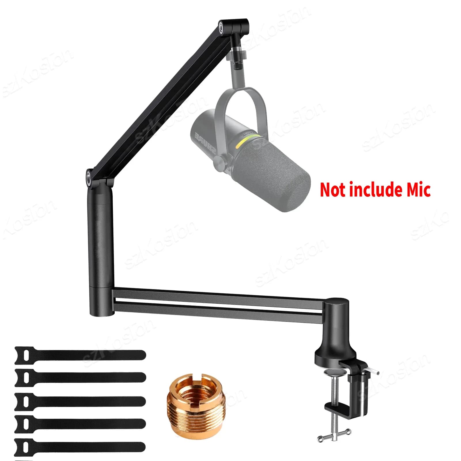 Bras articulé pour microphone à profil bas avec extension et gestion des câbles K688 A6V - Image 1