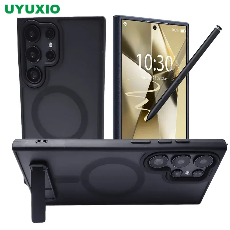 Coque magnétique UYUXIO avec support pour Samsung Galaxy S26 S25 S24 S23 Ultra FE S22 Plus - Image 1