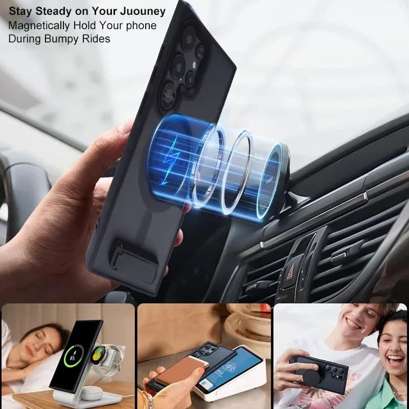 Coque magnétique UYUXIO avec support pour Samsung Galaxy S26 S25 S24 S23 Ultra FE S22 Plus - Image 4