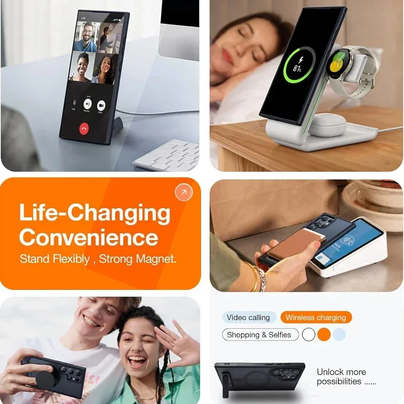 Coque magnétique UYUXIO avec support pour Samsung Galaxy S26 S25 S24 S23 Ultra FE S22 Plus - Image 3