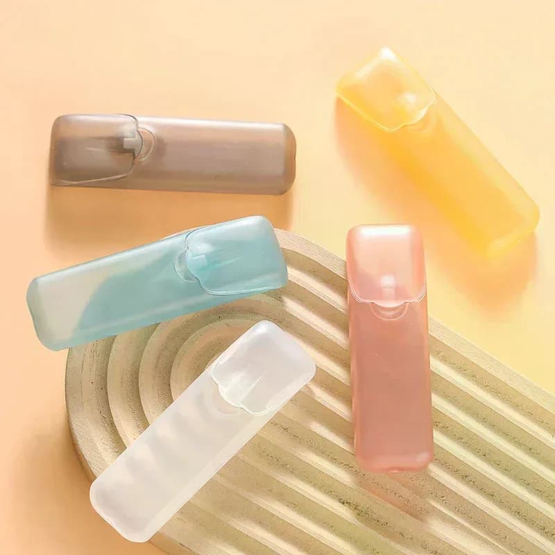 Mini boîte de rangement transparente pour cure-dents et cotons-tiges