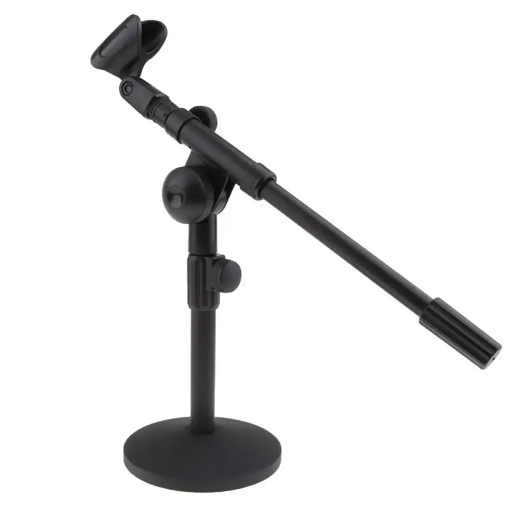 Support de microphone de table réglable (33 cm) avec base de 13 cm pour studio et scène