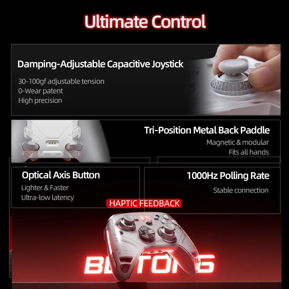 Beitong Kunpeng 70 Elite : Manette sans fil avec IA et gâchettes adaptatives pour Switch 2, PC et mobile slide 3