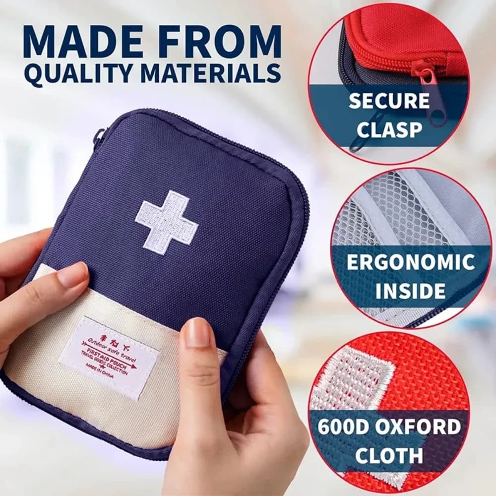 Trousse de premiers secours portable et sac de rangement pour médicaments slide 2