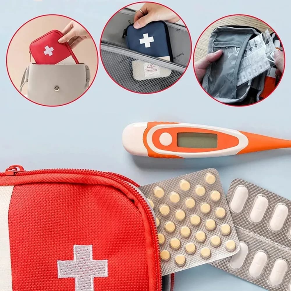 Trousse de premiers secours portable et sac de rangement pour médicaments slide 3