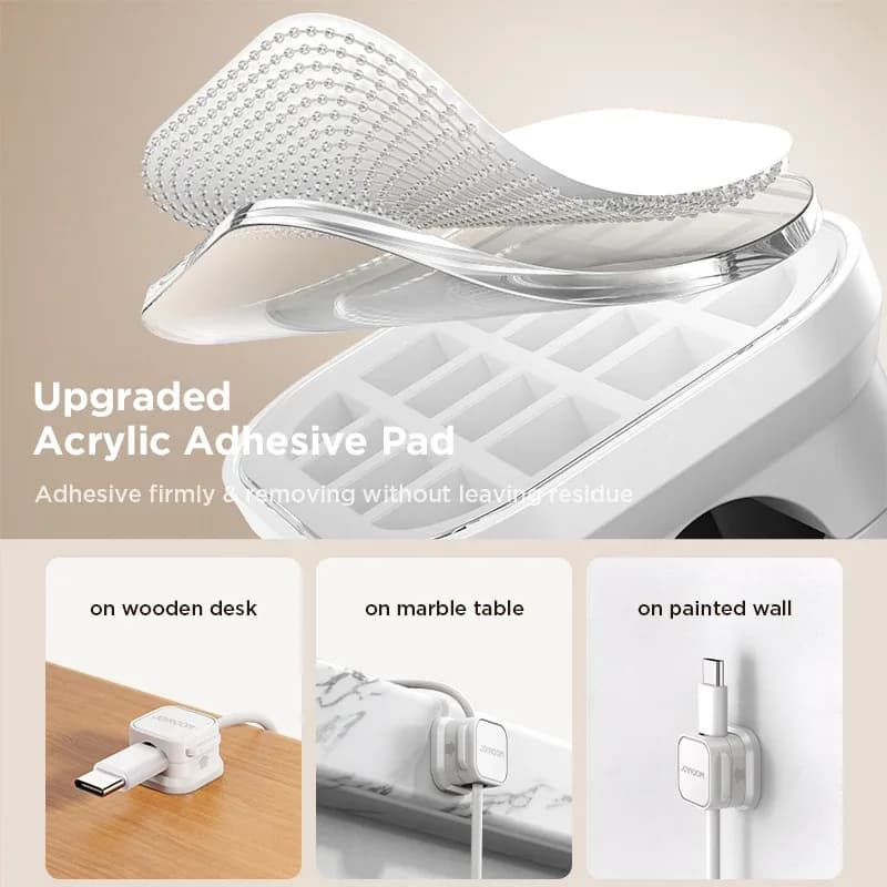 Joyroom Organiseur de Câbles Magnétique Adhésif - Lot de 3/6 Pièces - Image 5