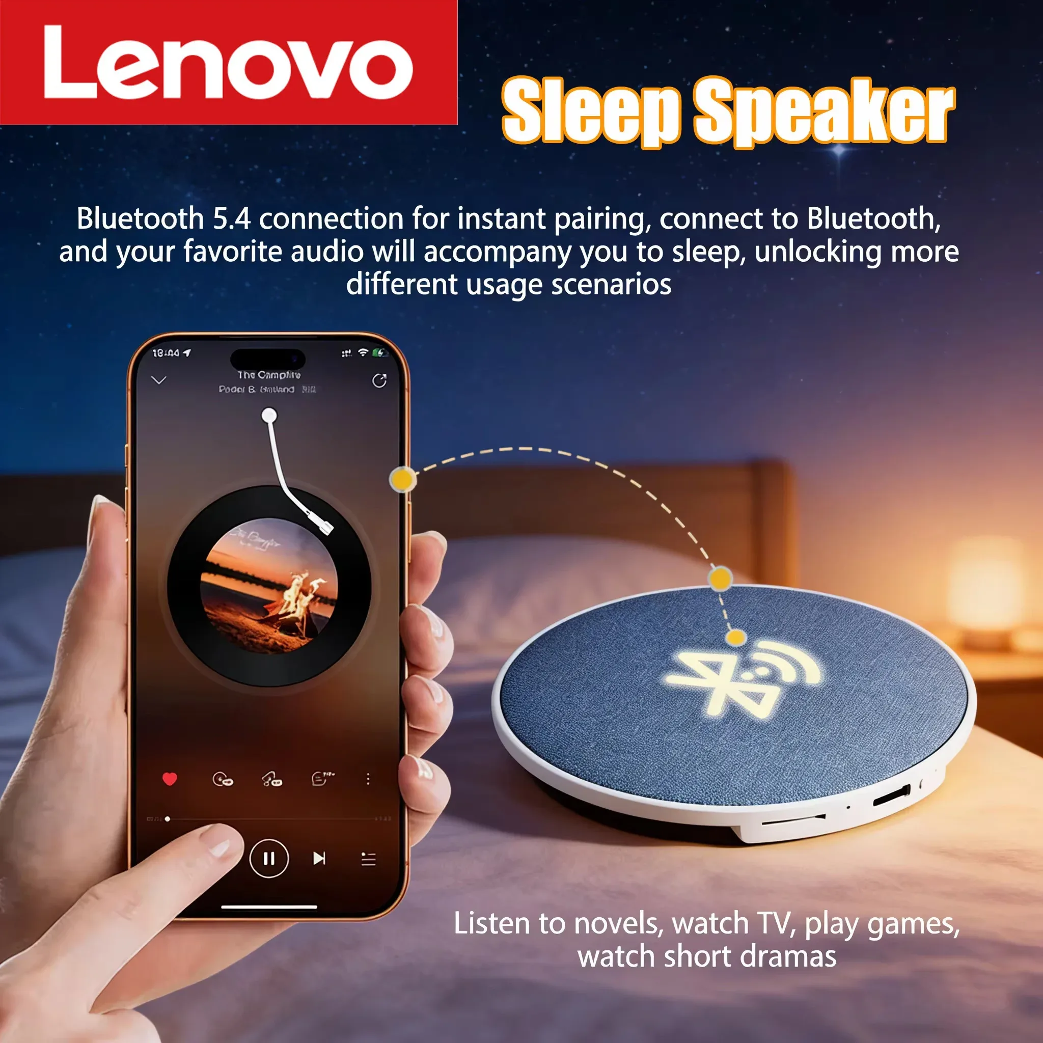 Mini haut-parleur de sommeil Bluetooth 5.4, son Hi-Fi dynamique - Image 1