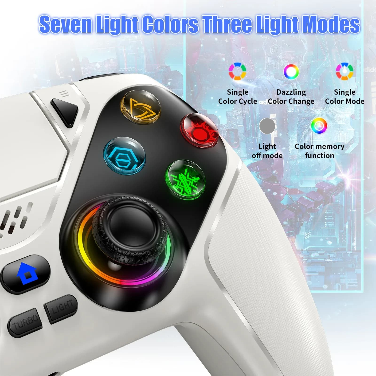 Manette sans fil pour PlayStation 5 avec fonction Turbo et vibration slide 3
