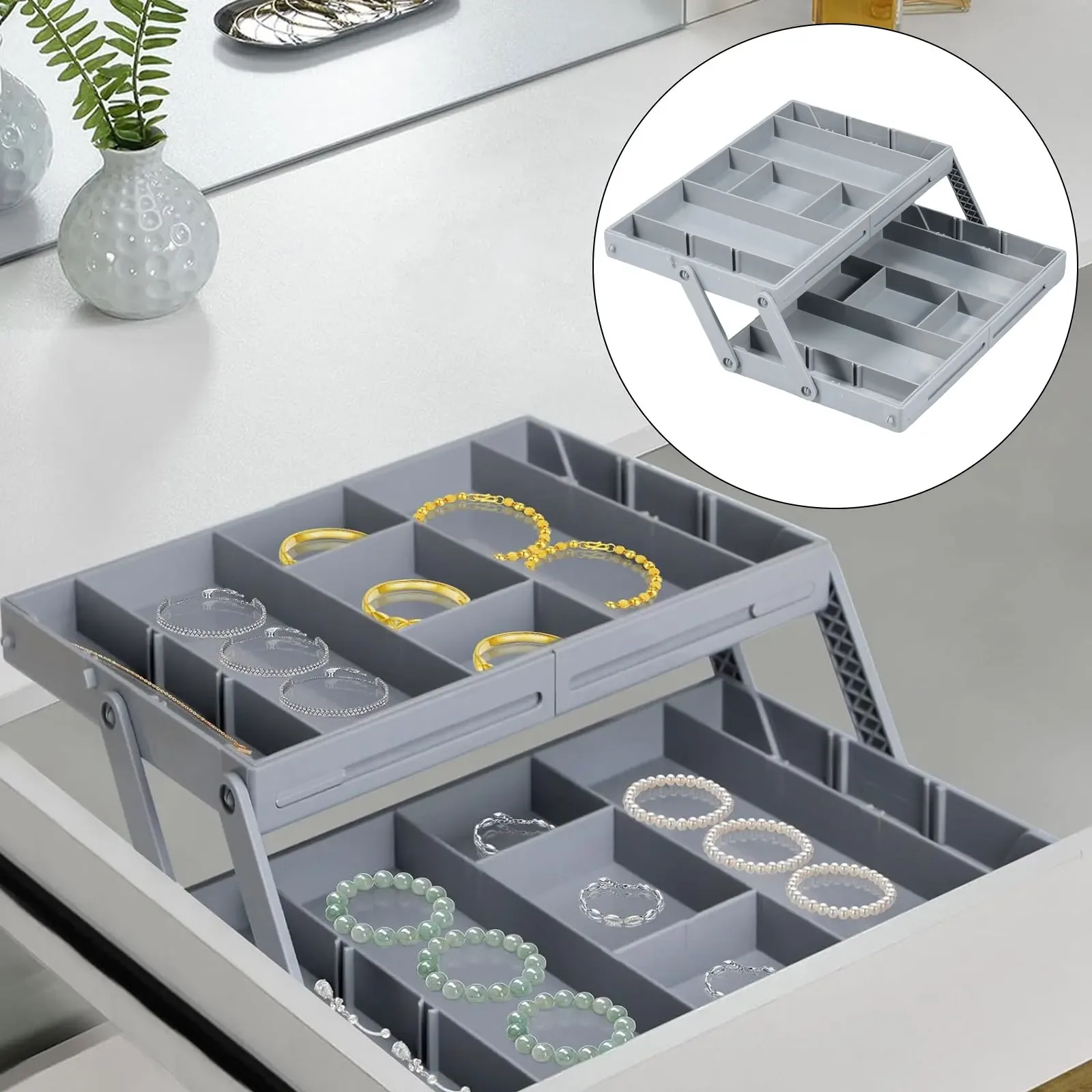 Organisateur de tiroir extensible et modulable à niveaux - Image 3