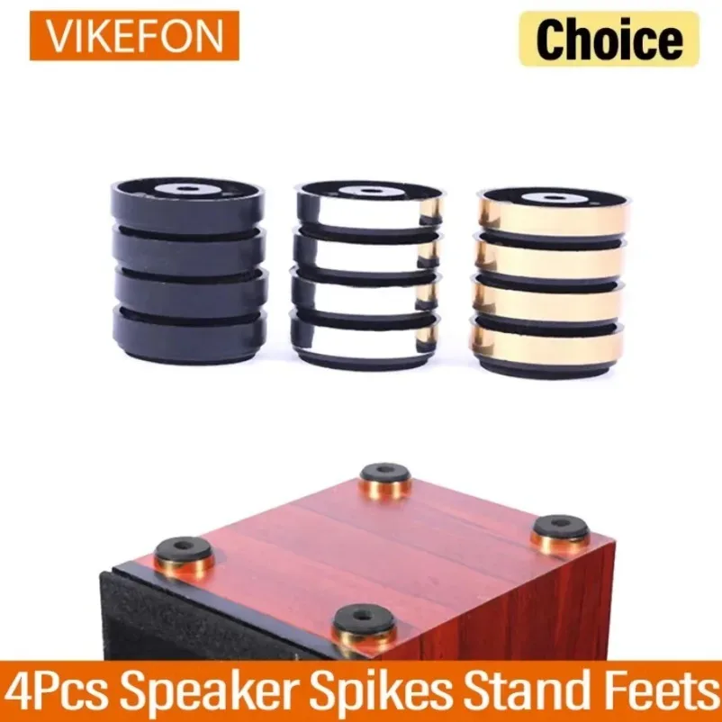 VIKEFON - Lot de 4 pointes de découplage et supports pour enceintes Home Cinéma slide 2