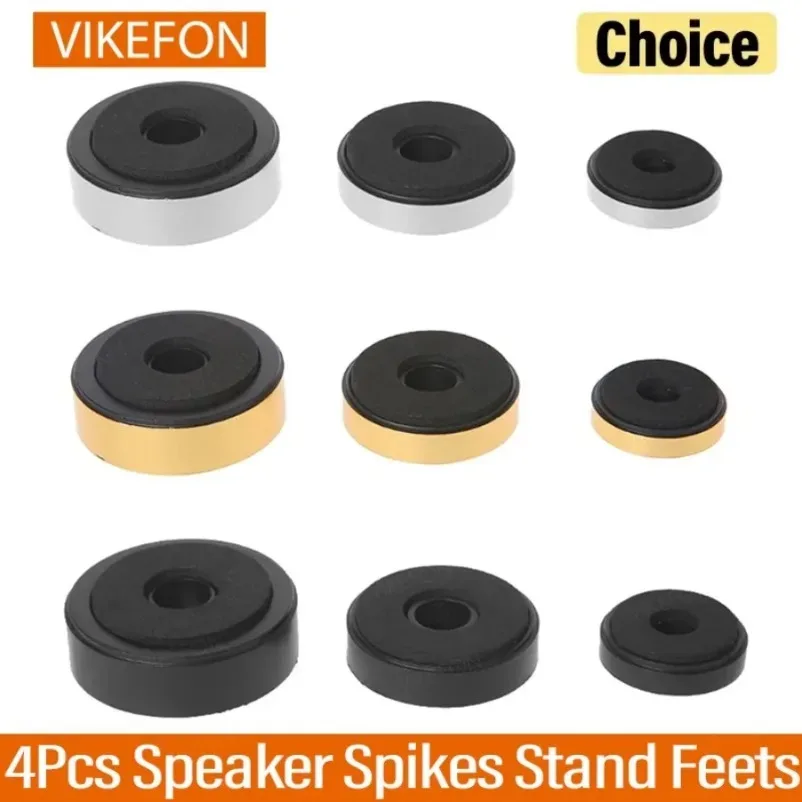 VIKEFON - Lot de 4 pointes de découplage et supports pour enceintes Home Cinéma