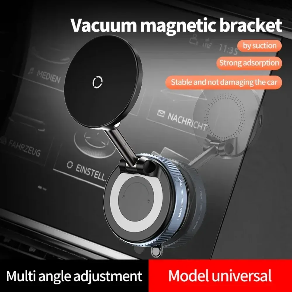 Chargeur de voiture magnétique sans fil avec support à ventouse rotatif 360° - Image 2