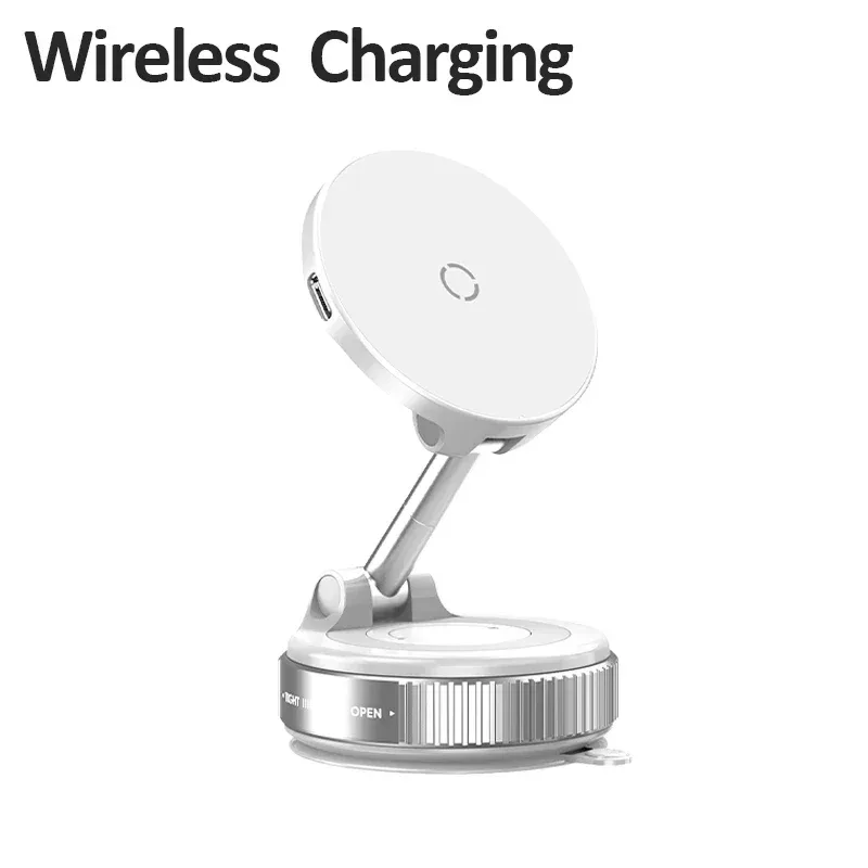 Chargeur de voiture magnétique sans fil avec support à ventouse rotatif 360° slide 7
