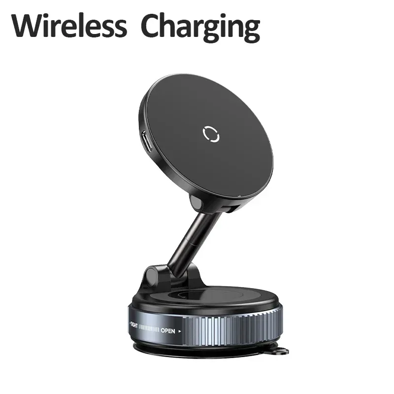 Chargeur de voiture magnétique sans fil avec support à ventouse rotatif 360° slide 9