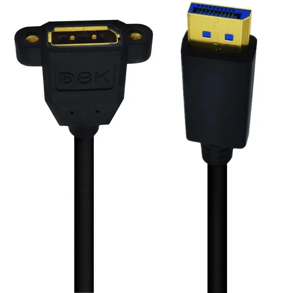 Rallonge DisplayPort 1.4 Mâle vers Femelle avec Montage sur Panneau - 8K 60Hz HDR - Image 3