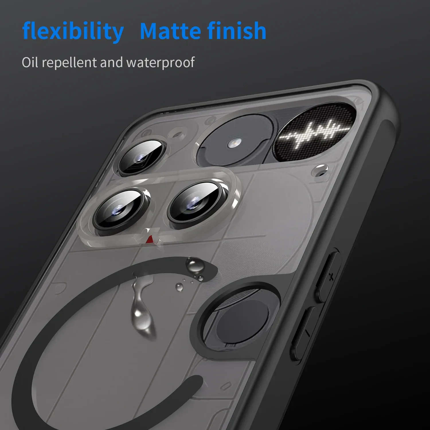 Coque magnétique compatible MagSafe pour Nothing Phone (3) - Antichoc et Mate - Image 3