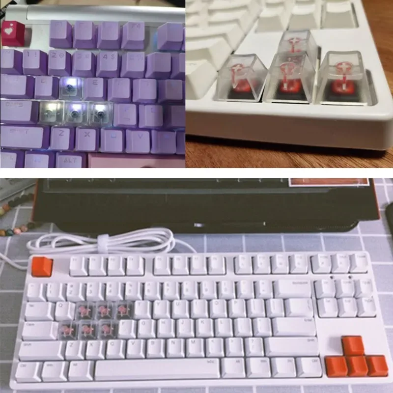 Lot de 10 touches de clavier mécaniques en ABS translucide mat (R1-R4) - Compatibles Cherry, Gateron, Kailh - Image 4